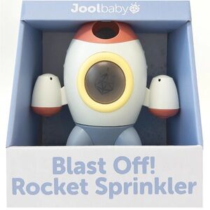 Rocket Sprinkler Toy - Blue, White, and Orange